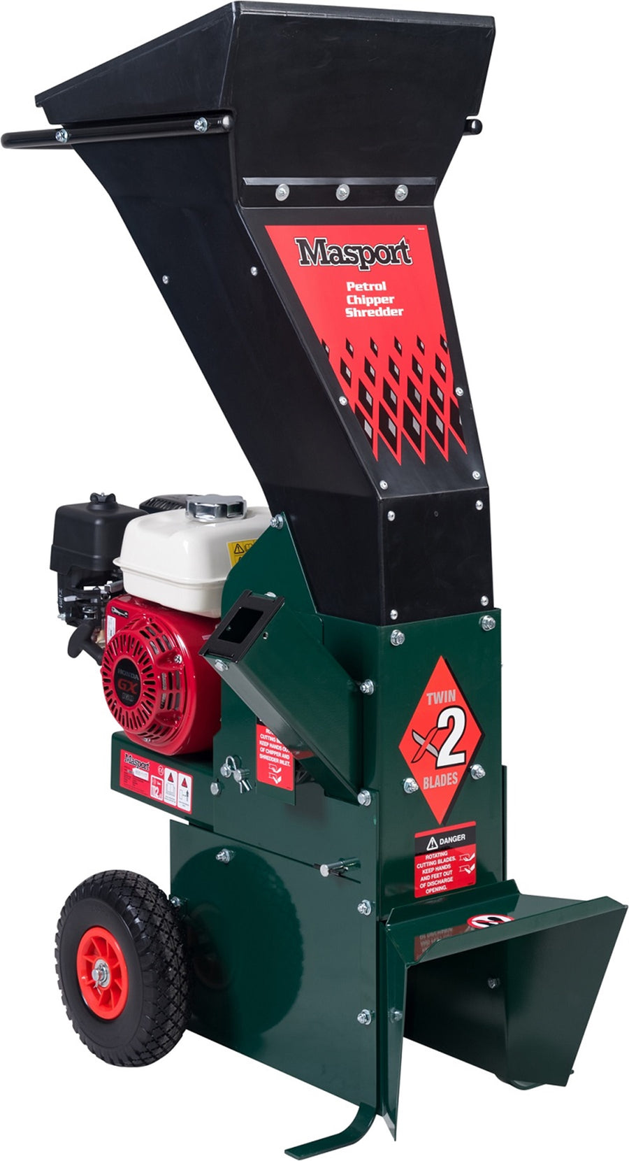 Masport chipper/shredder with Honda GX160 engine